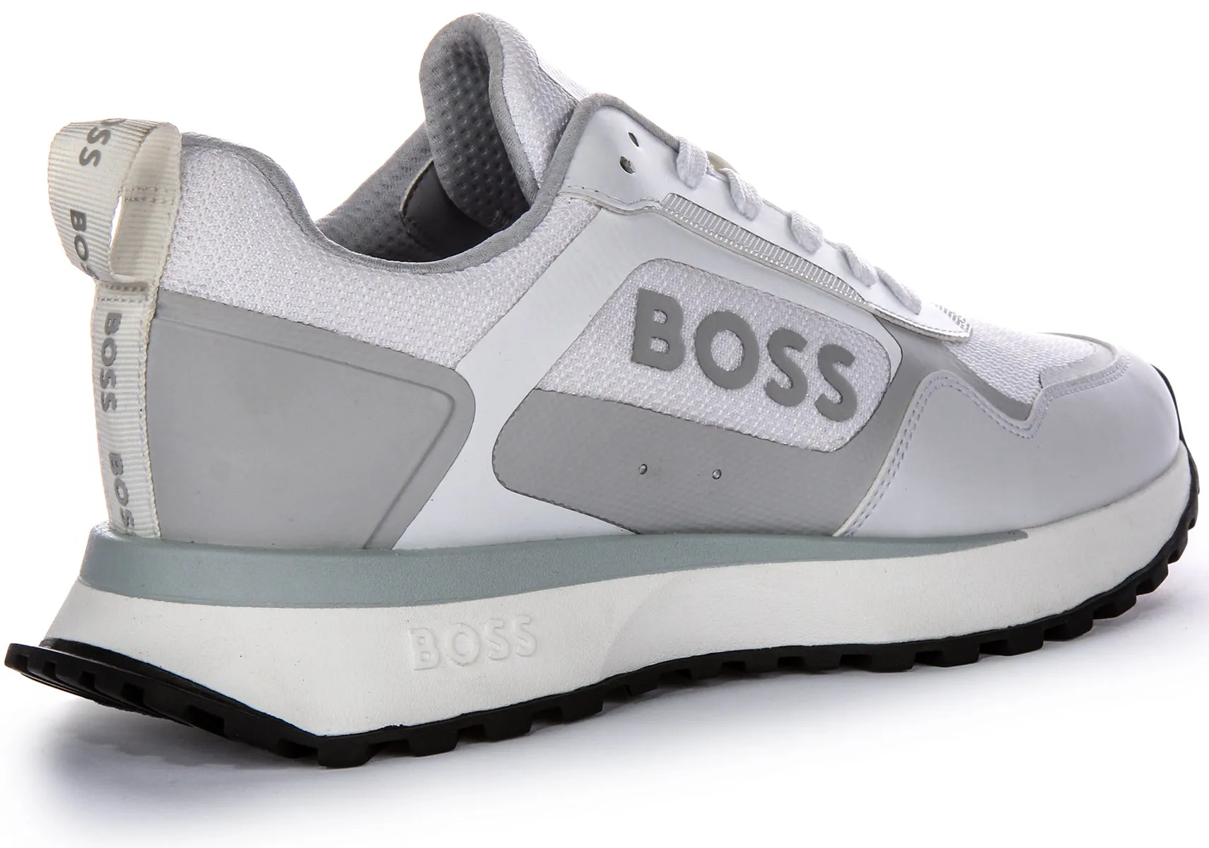 Boss Jonah Runner Sneaker In White Grey For Men Torsion Frame