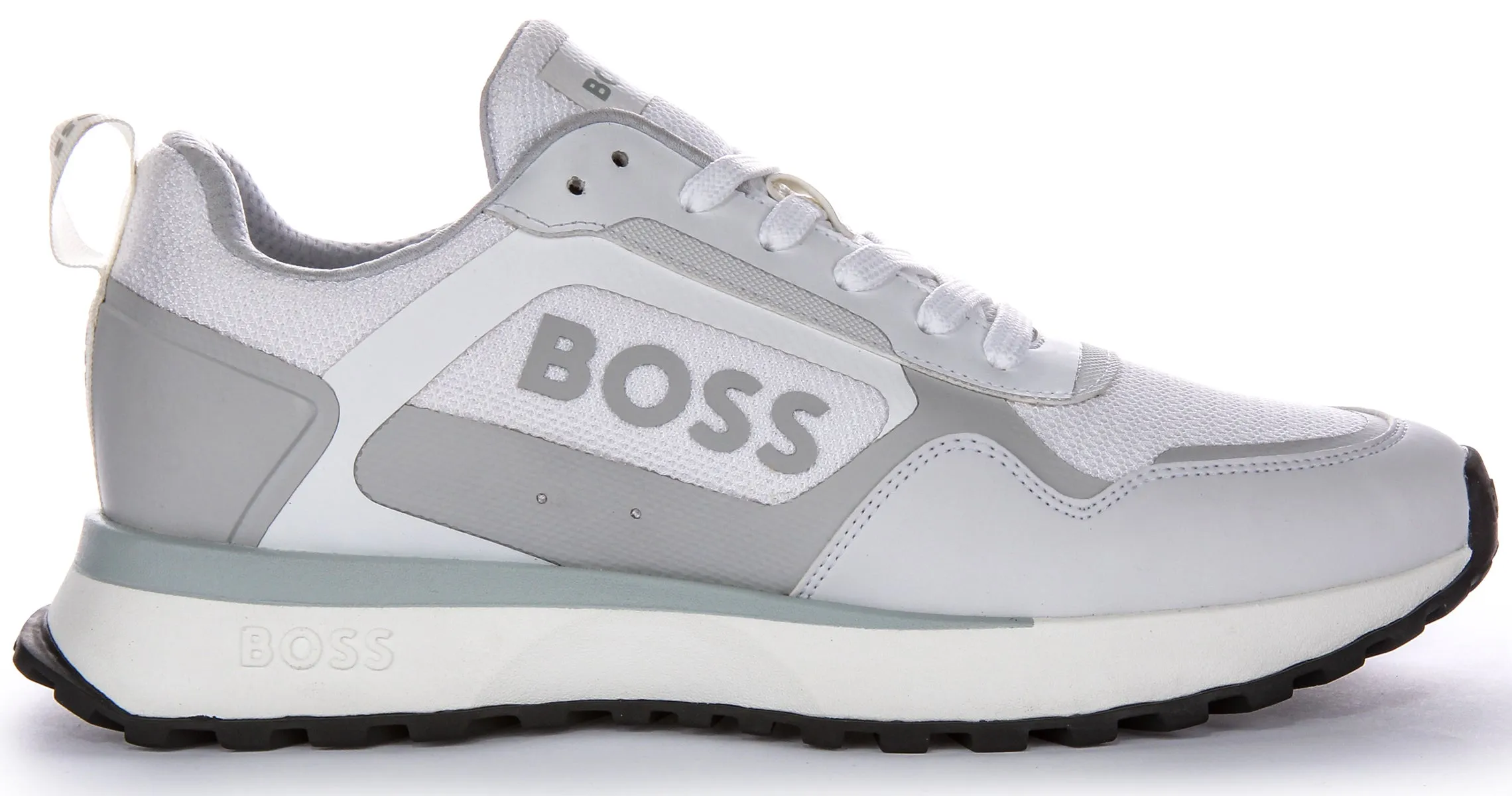 Boss Jonah Runner Sneaker In White Grey For Men Torsion Frame