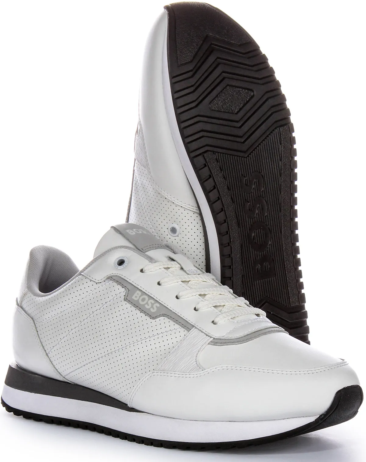 Boss Kai Runn Ltpf In White For Men Ankle Guard