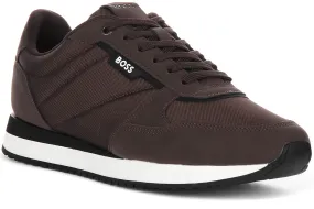 Boss Kai Runner Nupny In Brown For Men Anti Slip Running Motion
