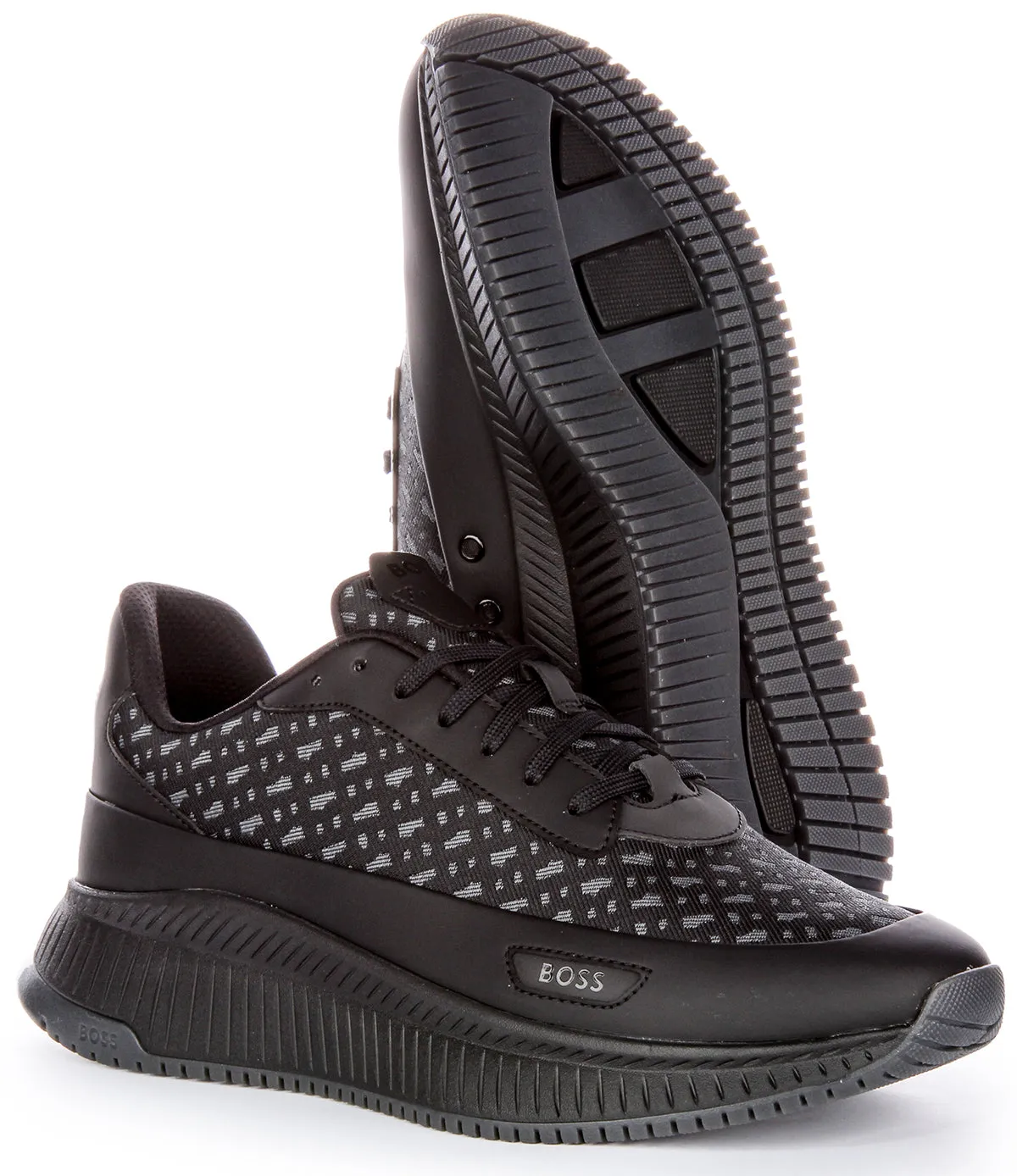 Boss Titanium Evo Runner In Black For Men Multi Layer