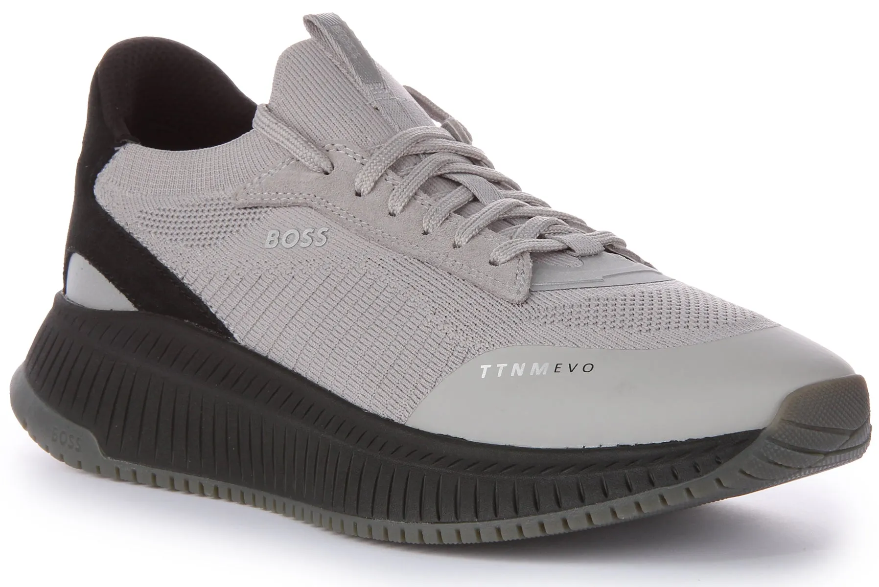 Boss Titanium Evo Slon In Grey For Men Wrinkle Resistant Layer Support