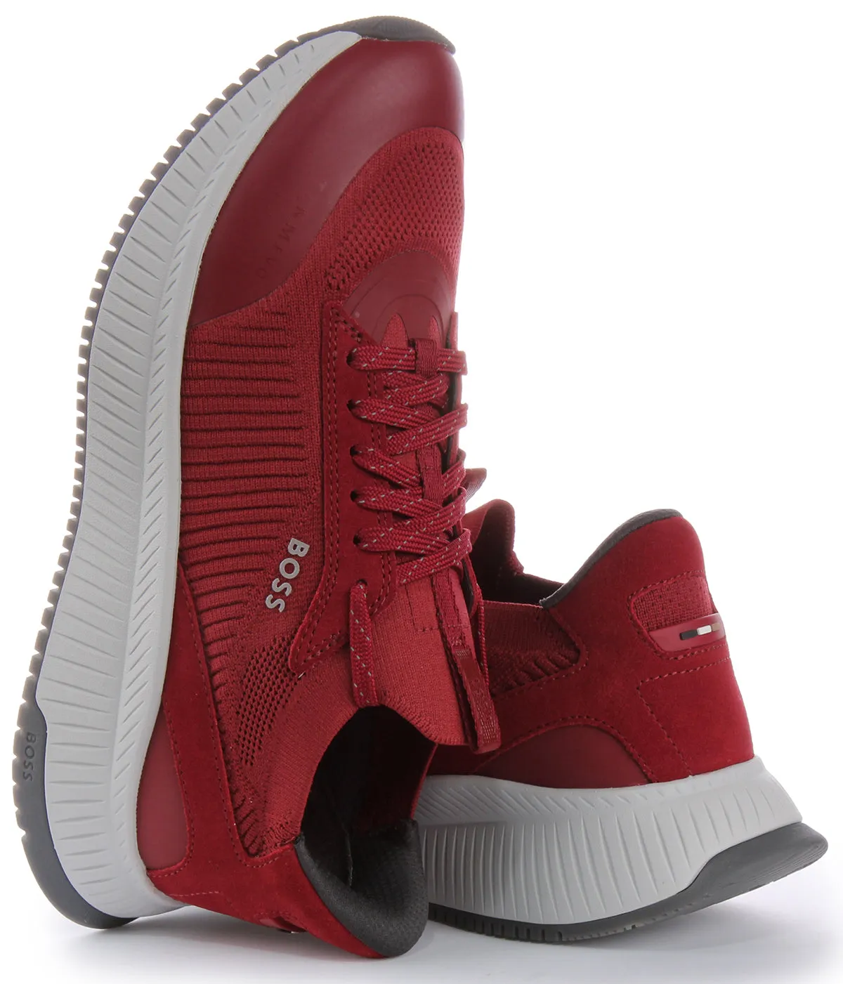 Boss Titanium Evo Slon In Red For Men Grip Lines