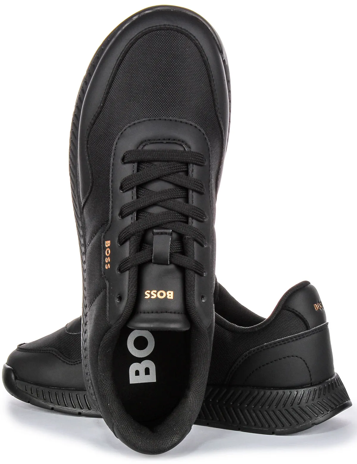 Boss Titanium Runner In Black For Men Flight Core