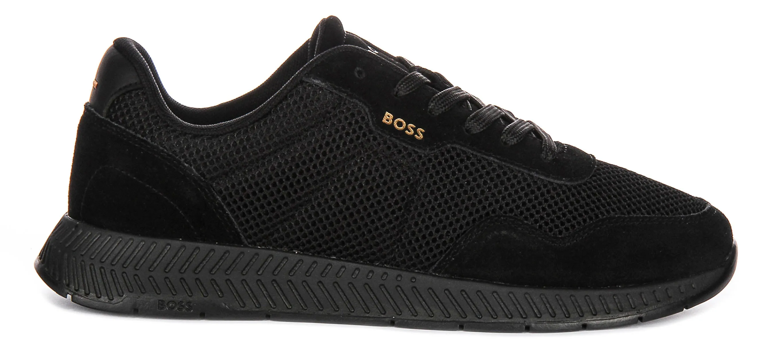 Boss Titanium Runner In Black Gold Step Free