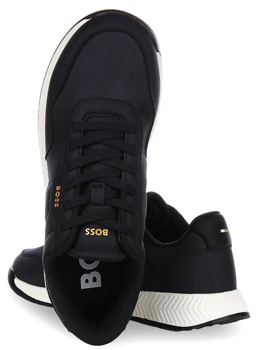 Boss Titanium Runner In Dark Blue For Men Solid Outsole