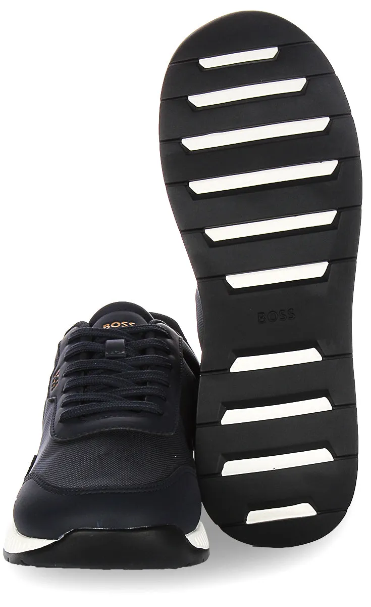 Boss Titanium Runner In Dark Blue For Men Solid Outsole