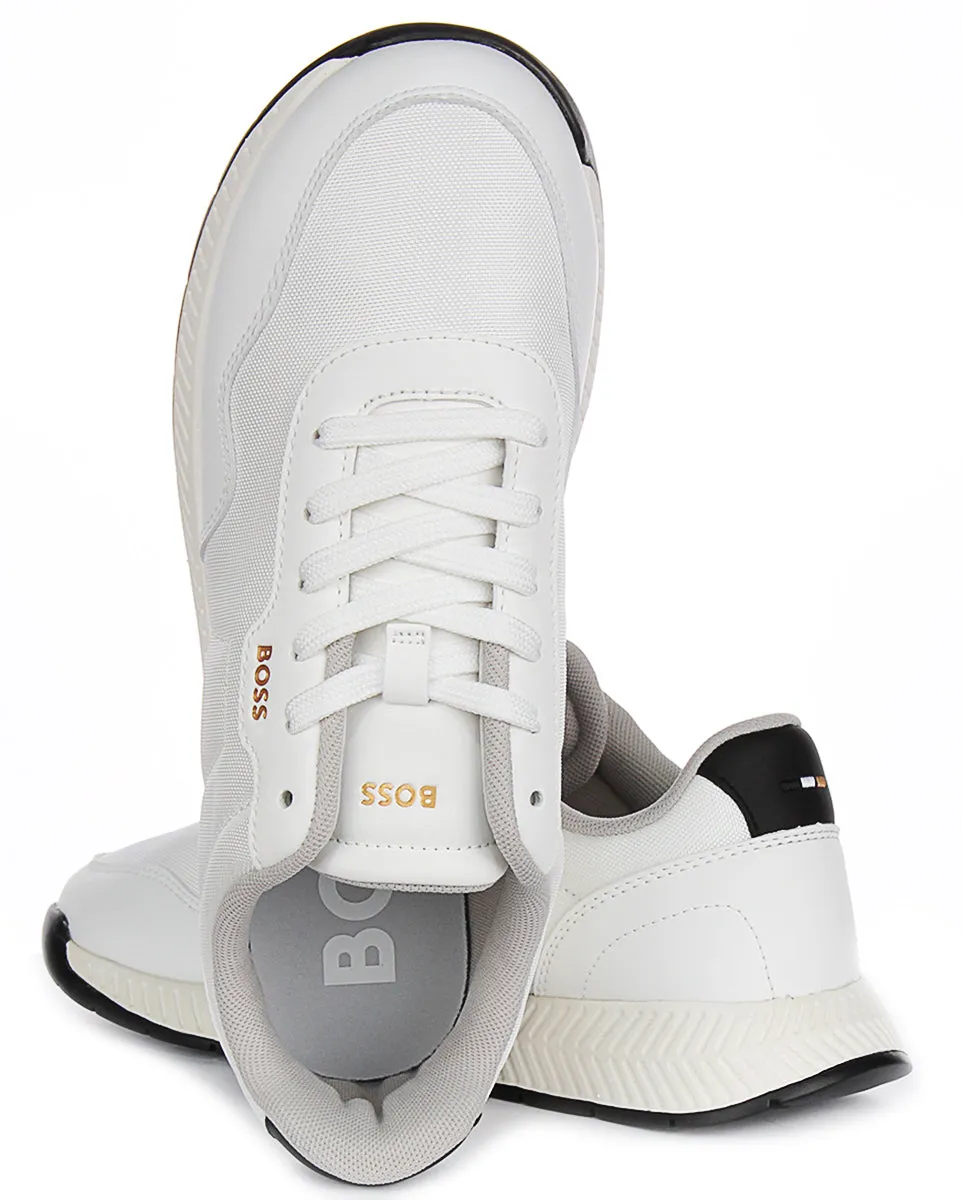 Boss Titanium Runner In White For Men Durable Edge