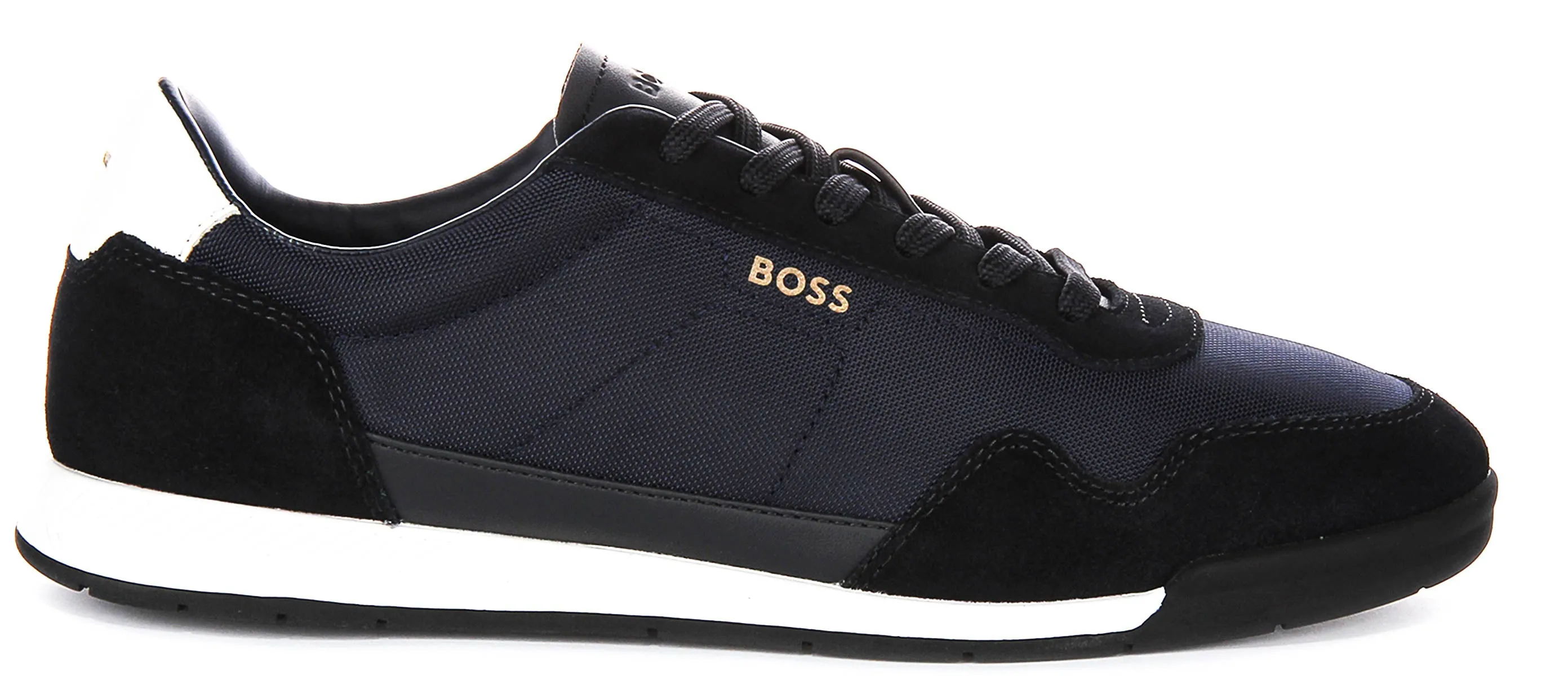 Boss Titanium Suede In Dark Blue For Men Durable Sole