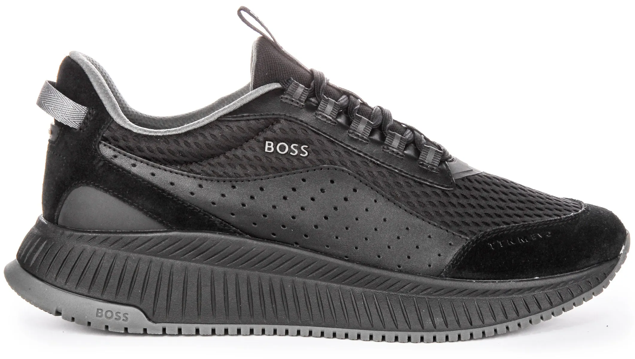 Boss Ttnm Evo Runner In Black For Men Breathable mesh