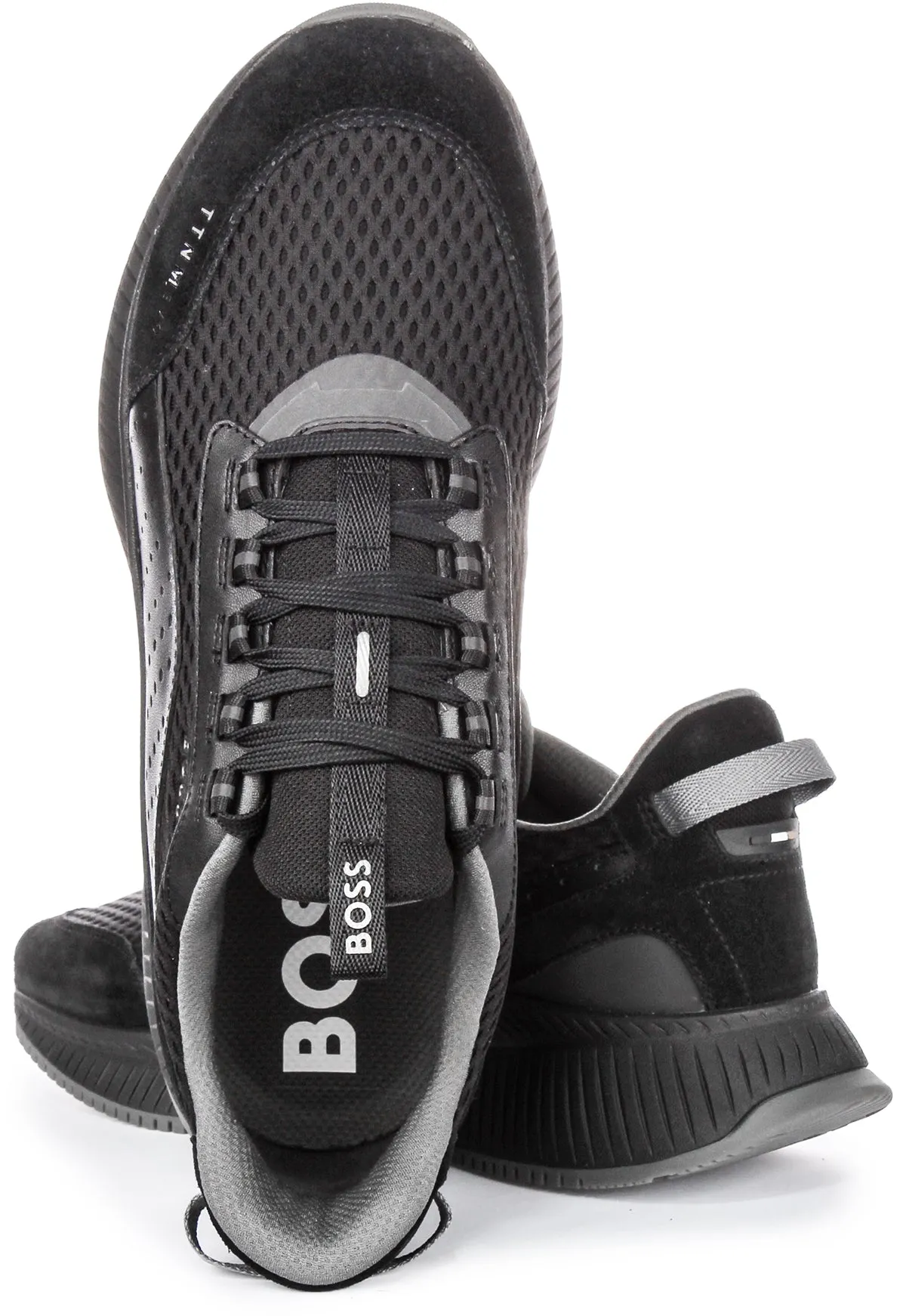Boss Ttnm Evo Runner In Black For Men Breathable mesh