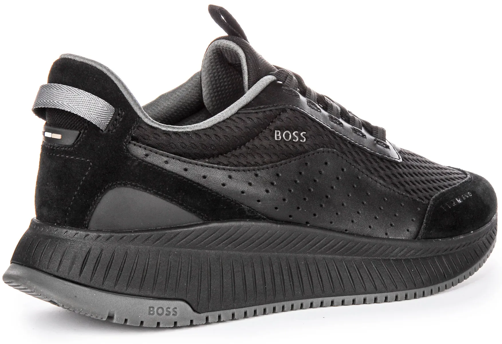 Boss Ttnm Evo Runner In Black For Men Breathable mesh