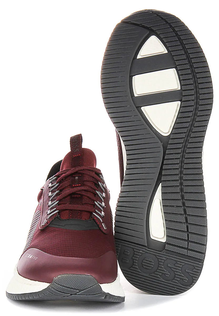 Boss Ttnm Evo Runner In Burgundy For Men Anti rust
