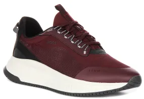 Boss Ttnm Evo Runner In Burgundy For Men Heel counter minimizes wobble during lift-offs