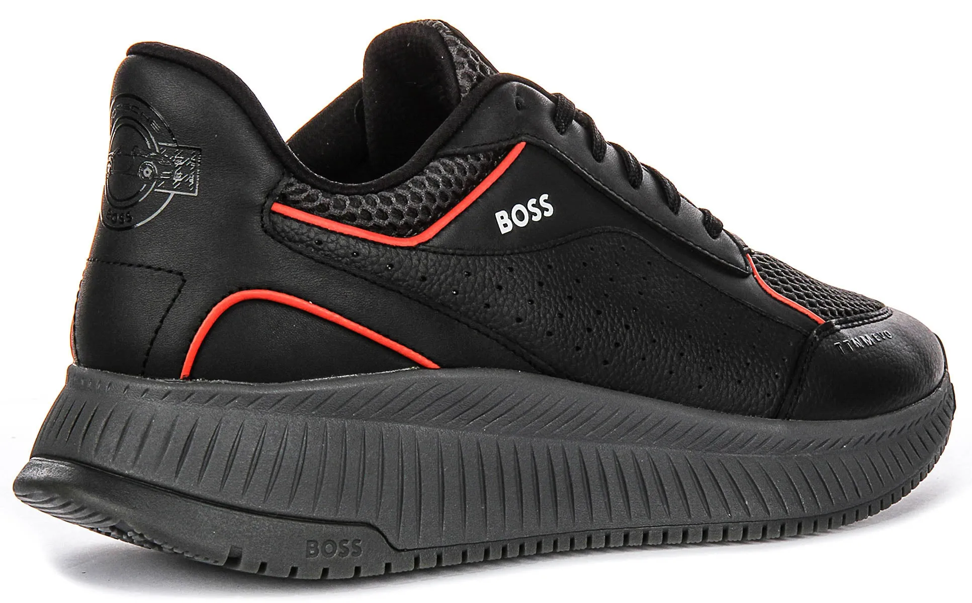 Boss Ttnm Evo Runner In Charcoal Red For Men Cool Layer