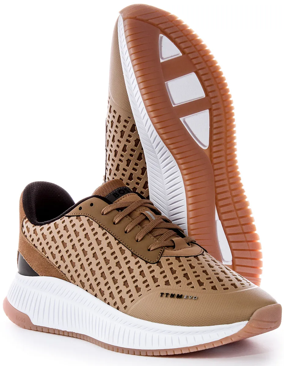 Boss Ttnm Evo Runner In Tan For Men Springy