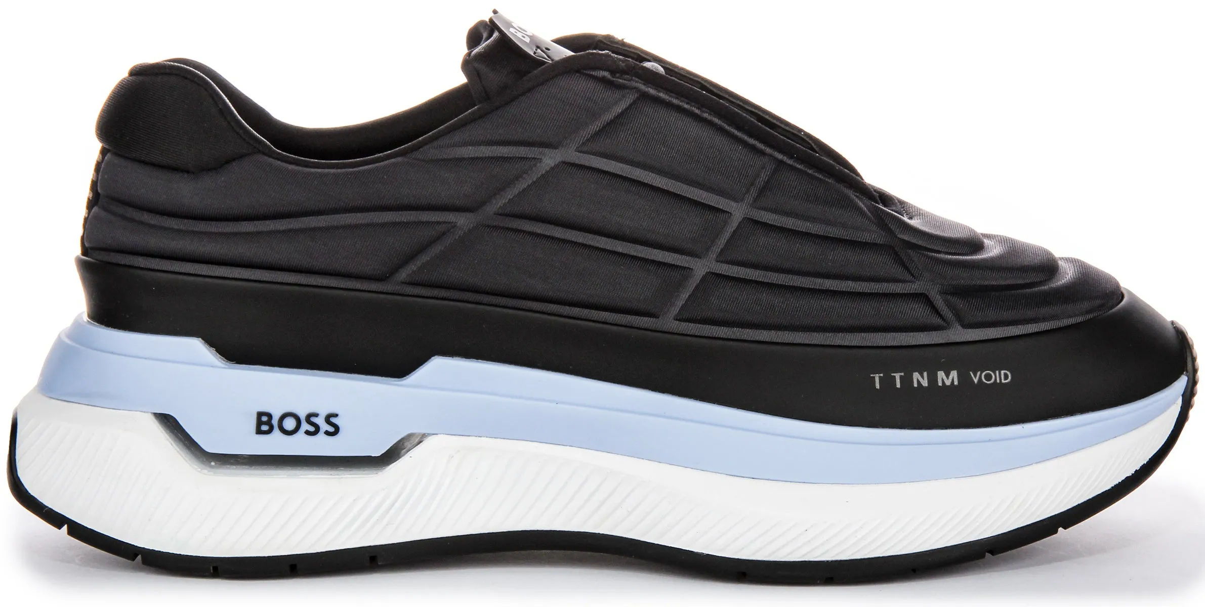 Boss Void Runner Quilted In Navy Blue For Men Mesh Upper