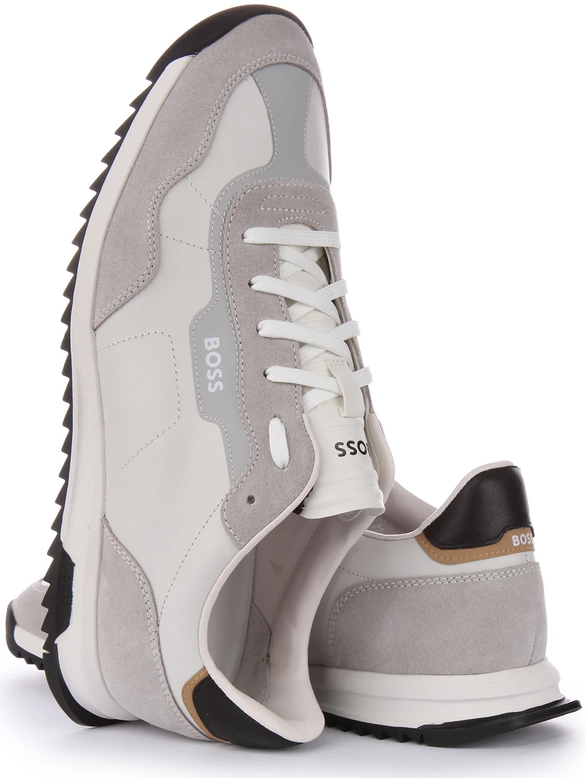 Boss Zayn Low profile Trainers In White For Men Sole Control