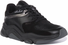 Boss Asher Run In Black For Men Outsole Control
