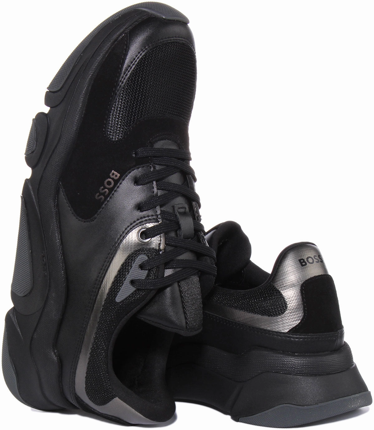 Boss Asher Run In Black For Men Zero drop