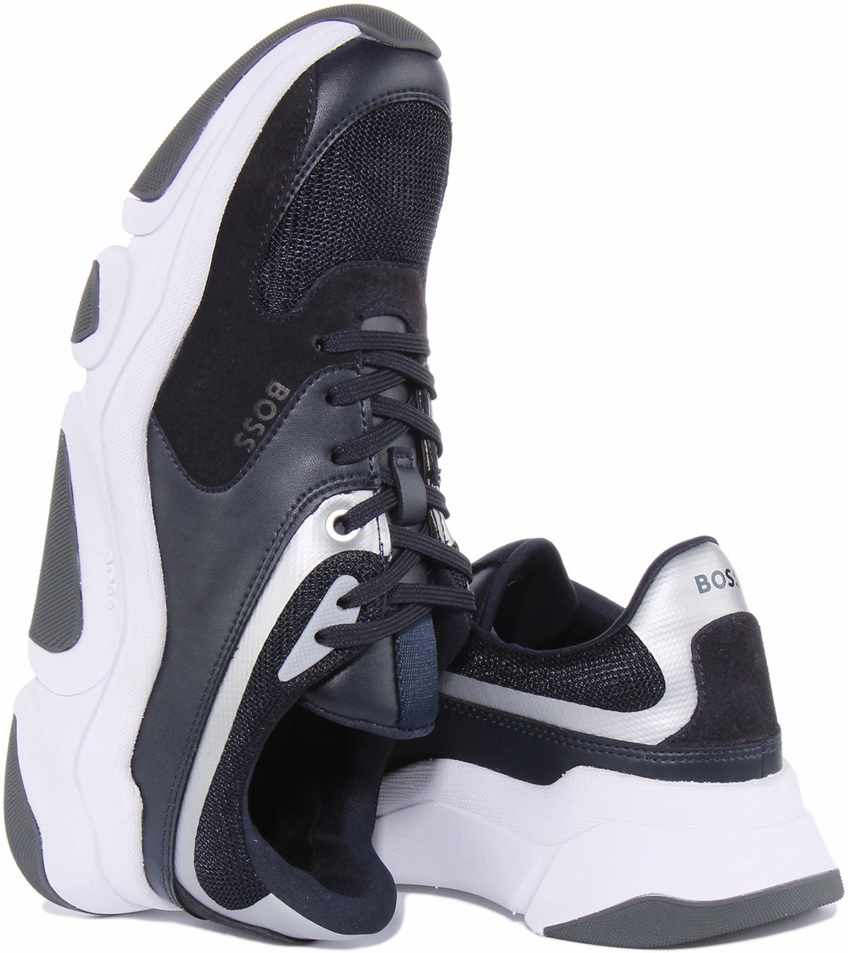 Boss Asher Run In Navy White For Men Trail Proof