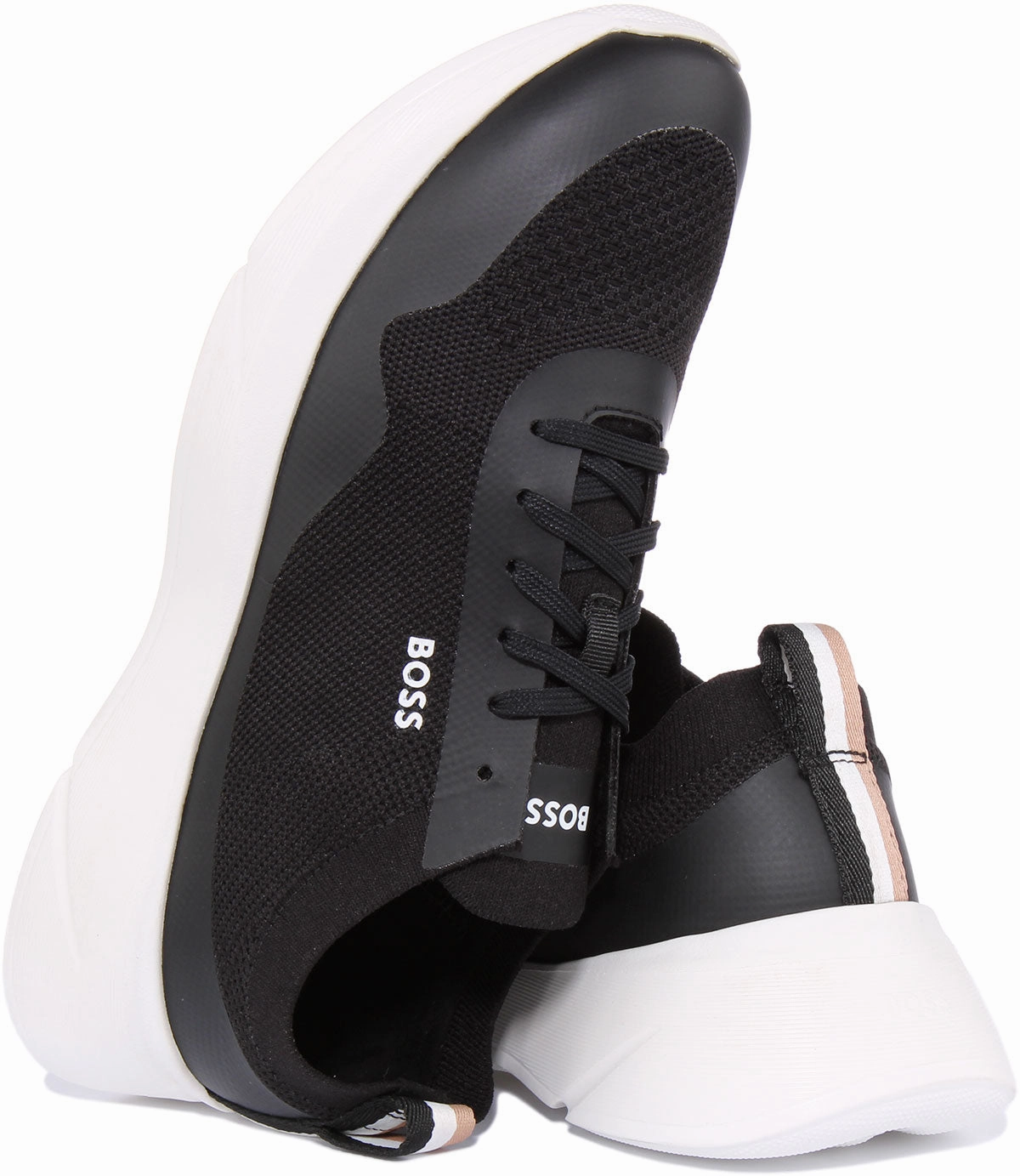 Boss Dean Runner Knit In Black For Men Vent Foam