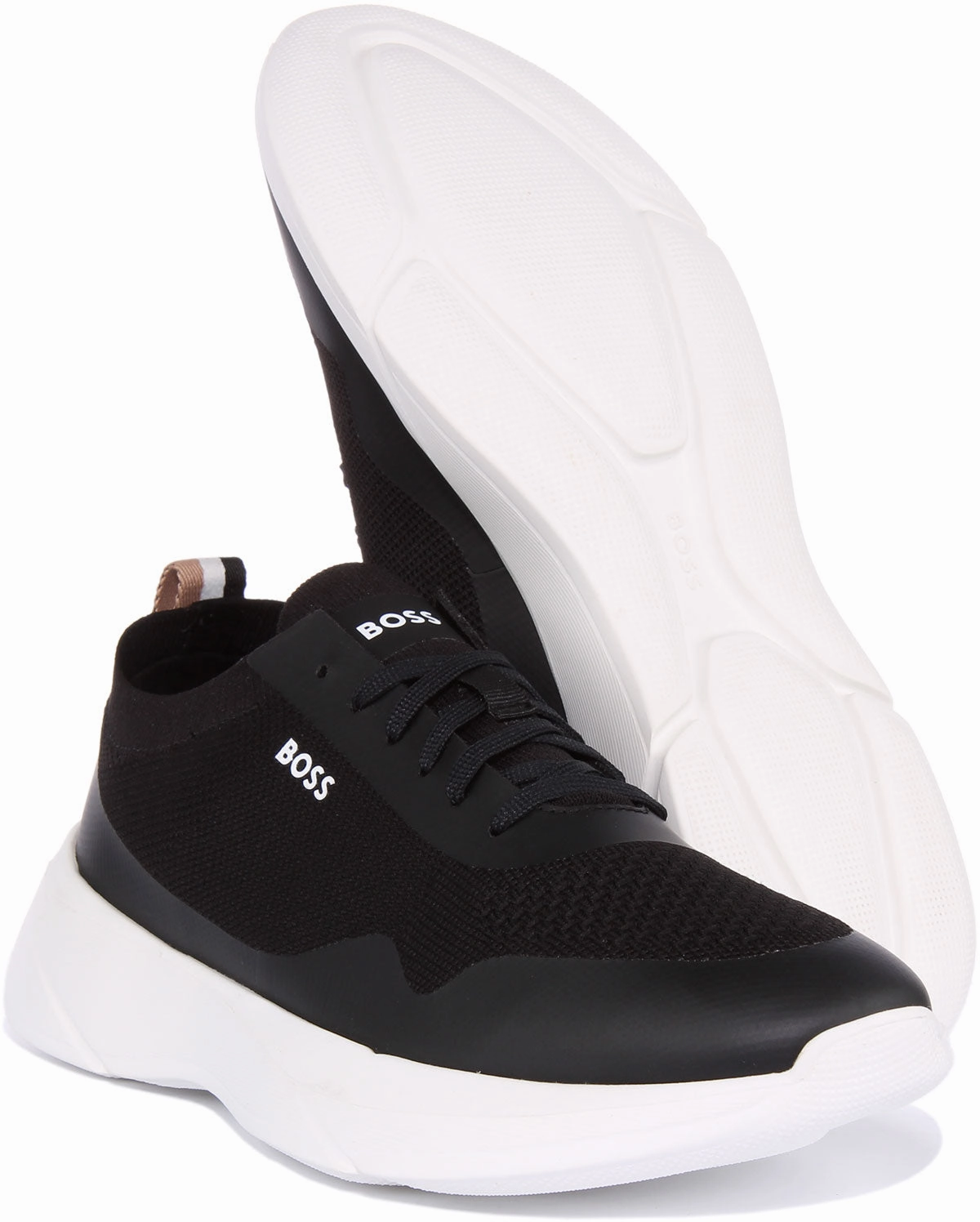 Boss Dean Runner Knit In Black For Men Vent Foam