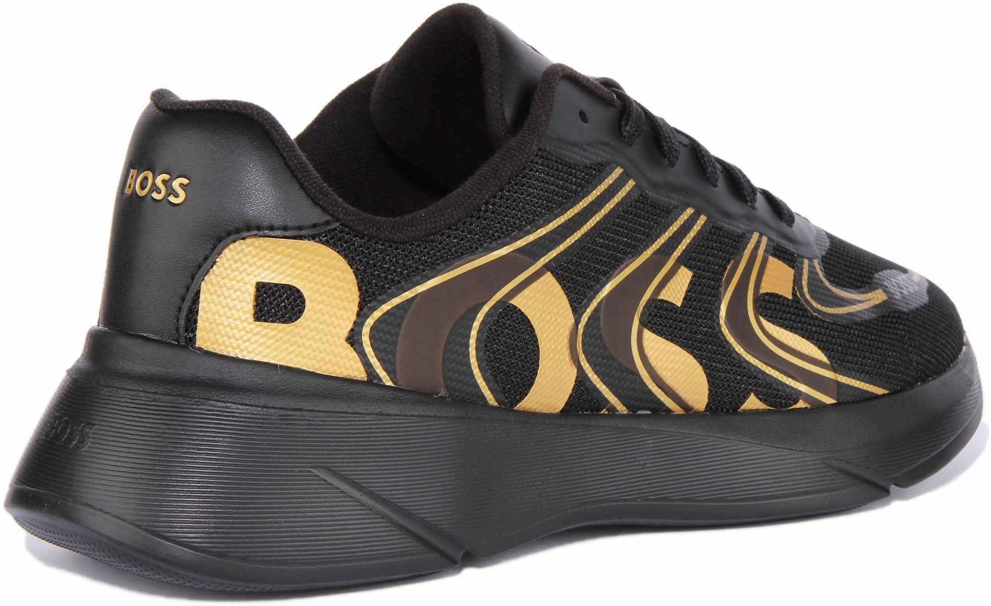 Boss Dean Runner Thlg In Black Gold For Men Insole Arch
