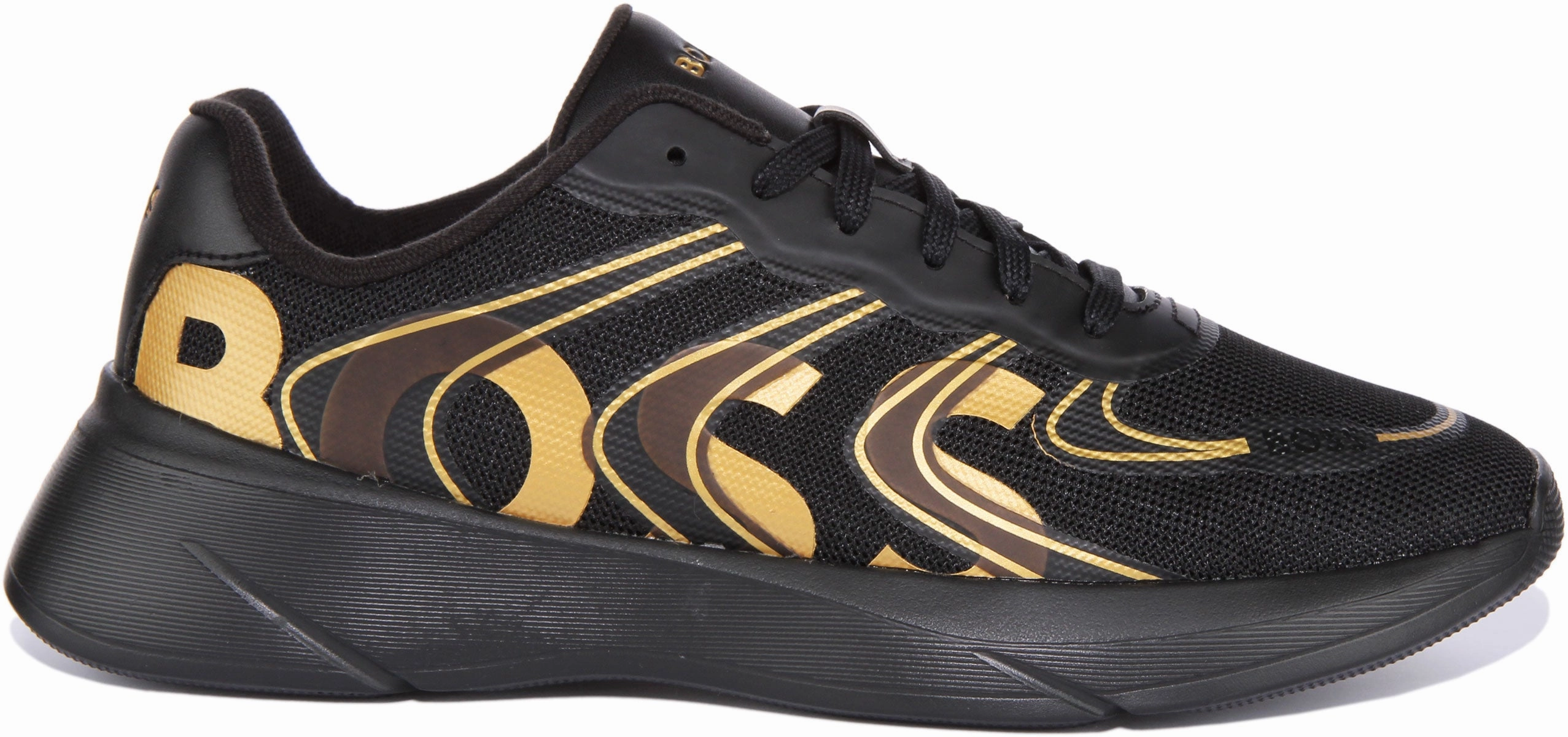 Boss Dean Runner Thlg In Black Gold For Men Insole Arch