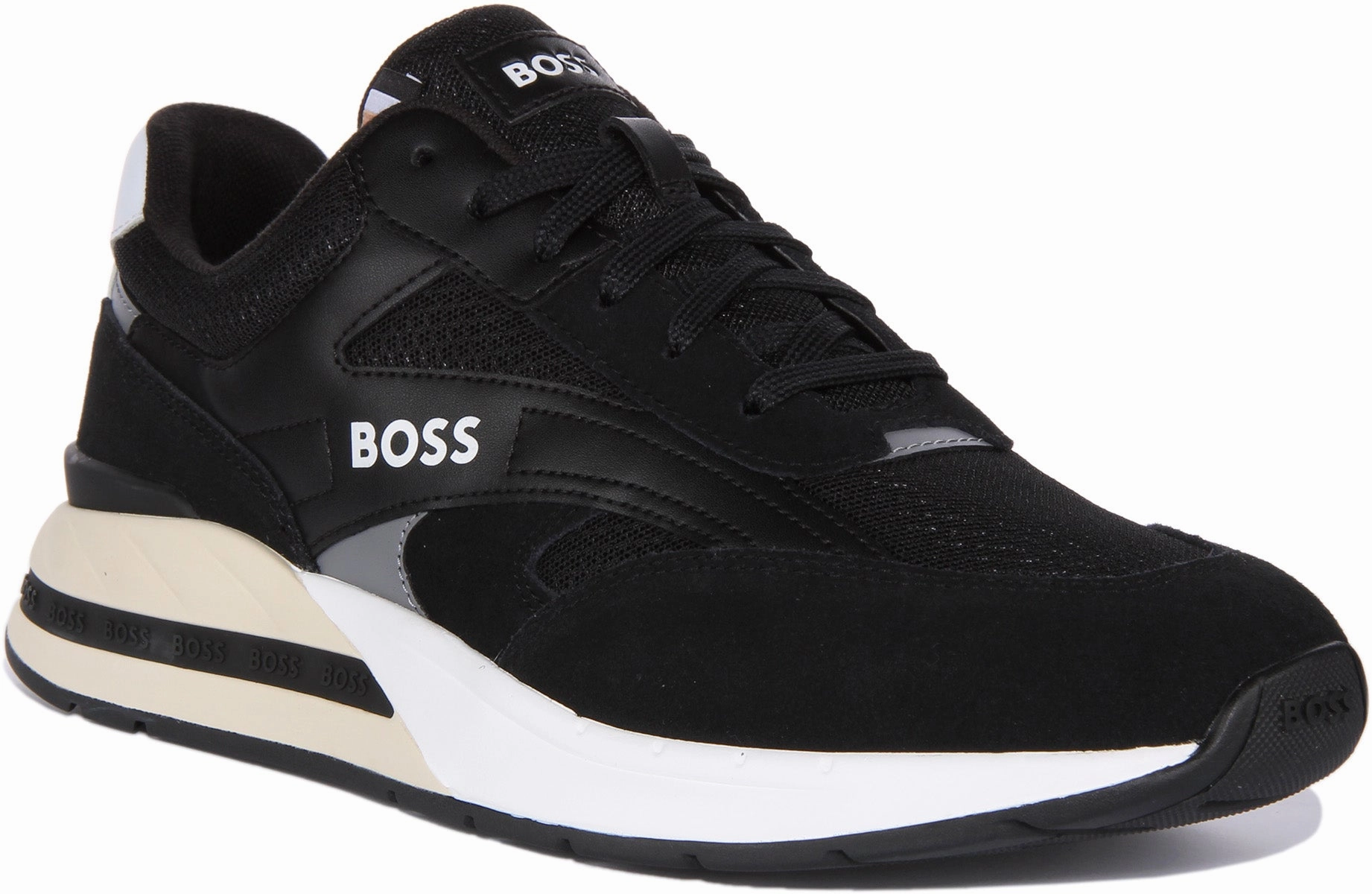 Performance Feel Boss Kurt Runner In Black White For Men
