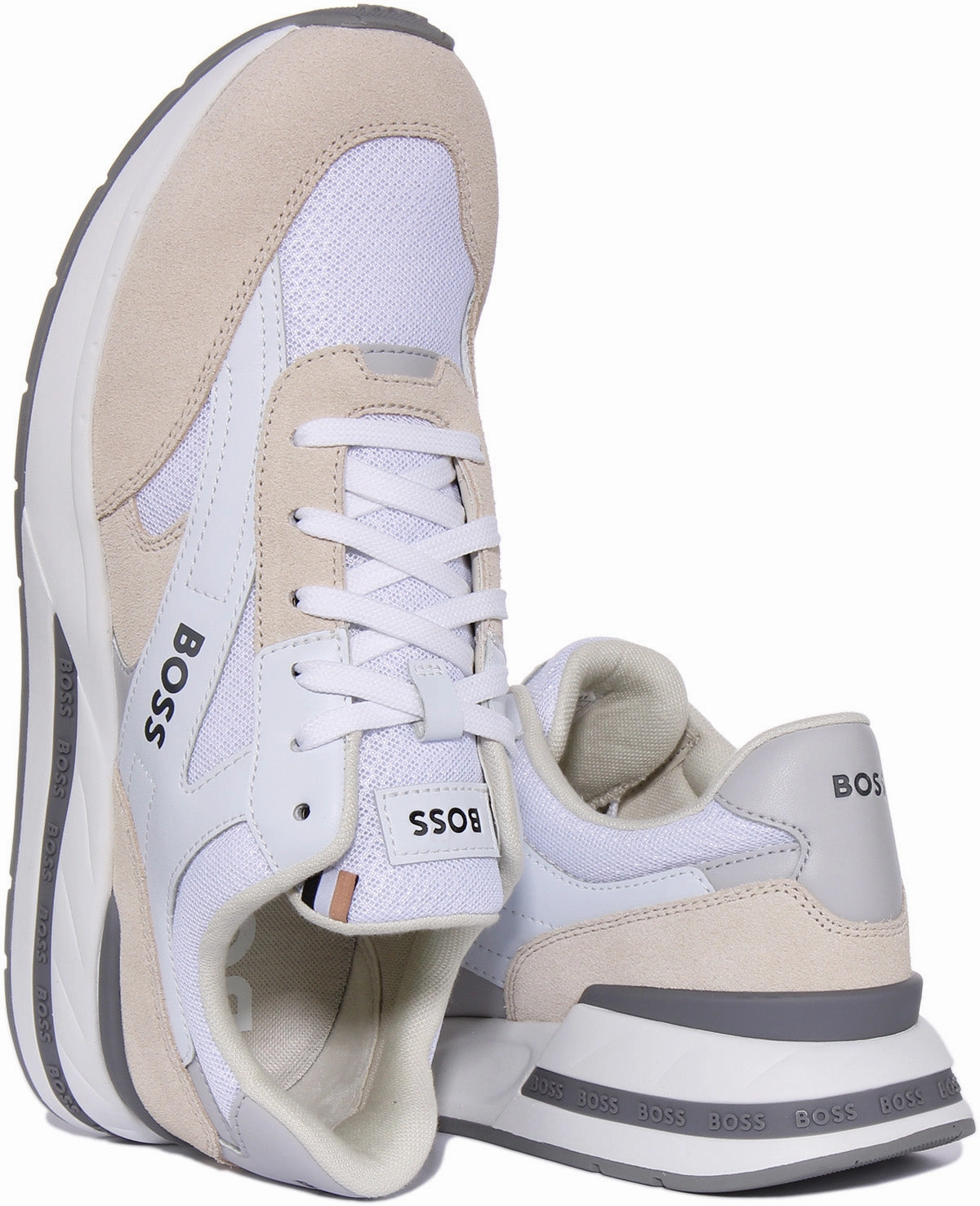 Boss Kurt Runner In White Grey For Men Spring Motion