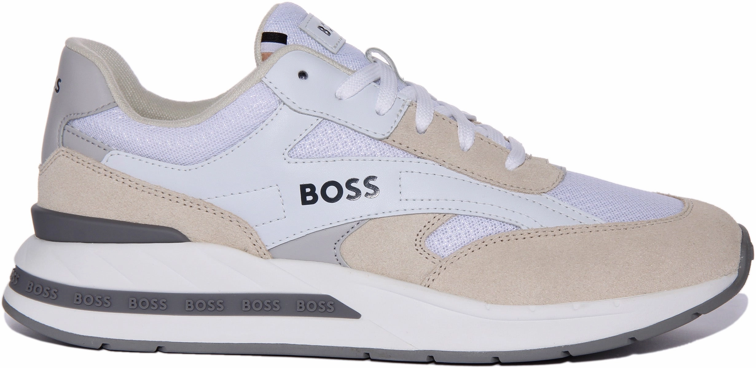 Boss Kurt Runner In White Grey For Men Spring Motion