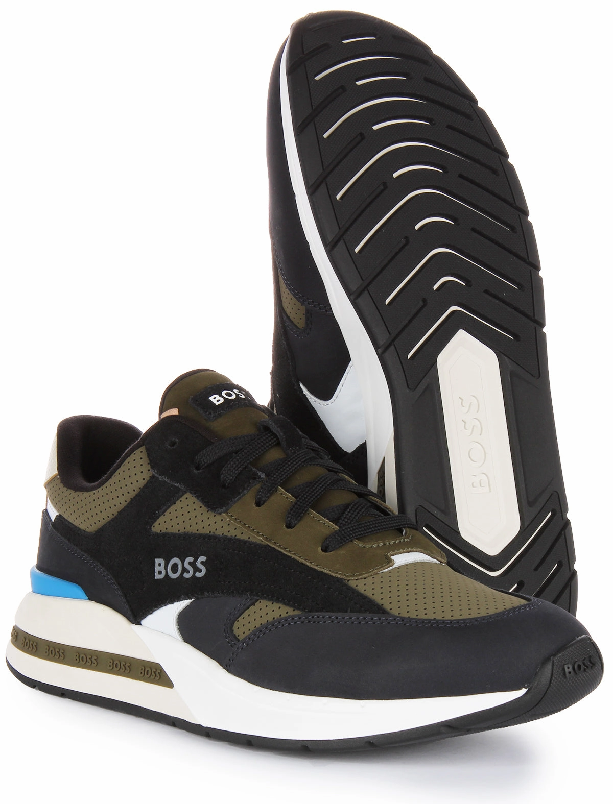 Boss Kurt Runner Nupf In Black Olive For Men Pace Power