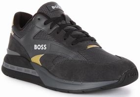 ground contact Boss Kurt Runner Sdme In Black Gold For Men