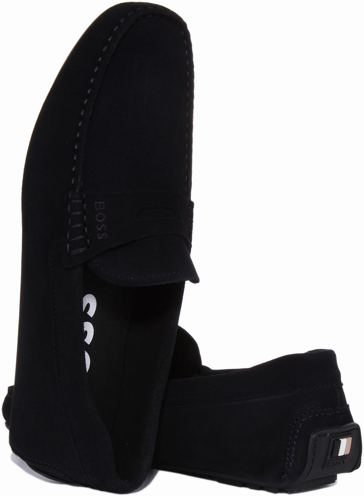 Boss Noel Driving Mocc In Dark Blue For Men All-terrain Fit