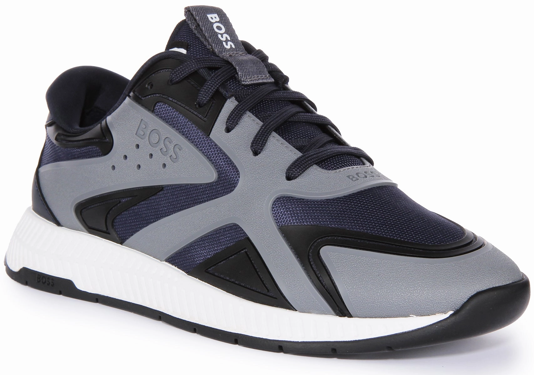 Boss Titanium Runner In Dark Blue For Men Light Step Reinforced seams add durability without extra bulk