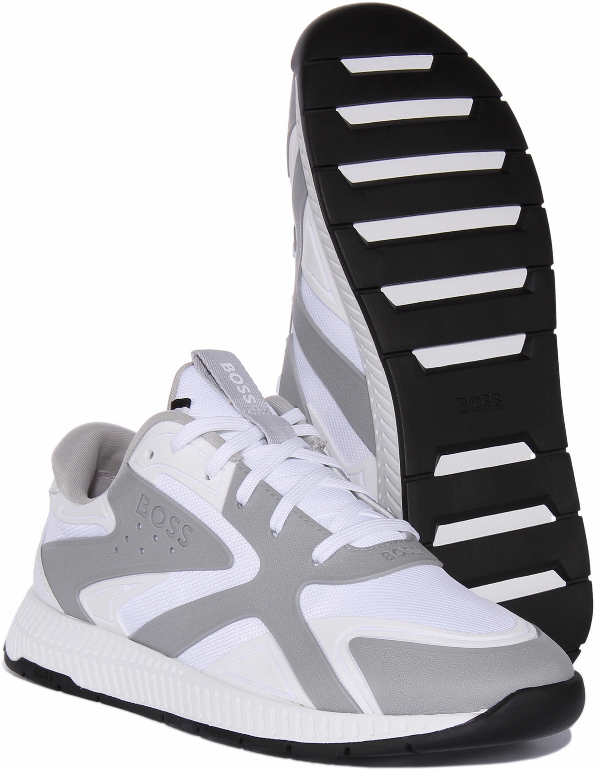 Boss Titanium Runner In White Grey For Men Air Circulation