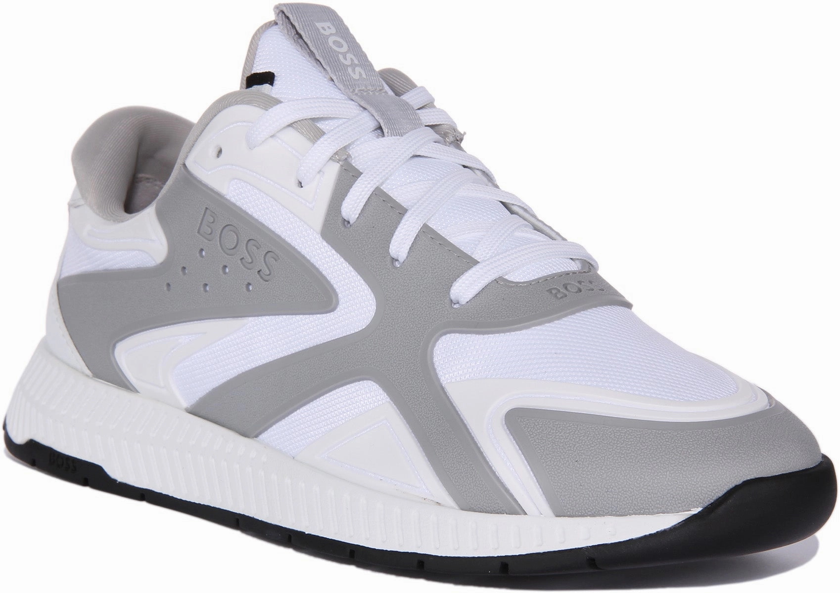 Boss Titanium Runner In White Grey For Men Flex Feel