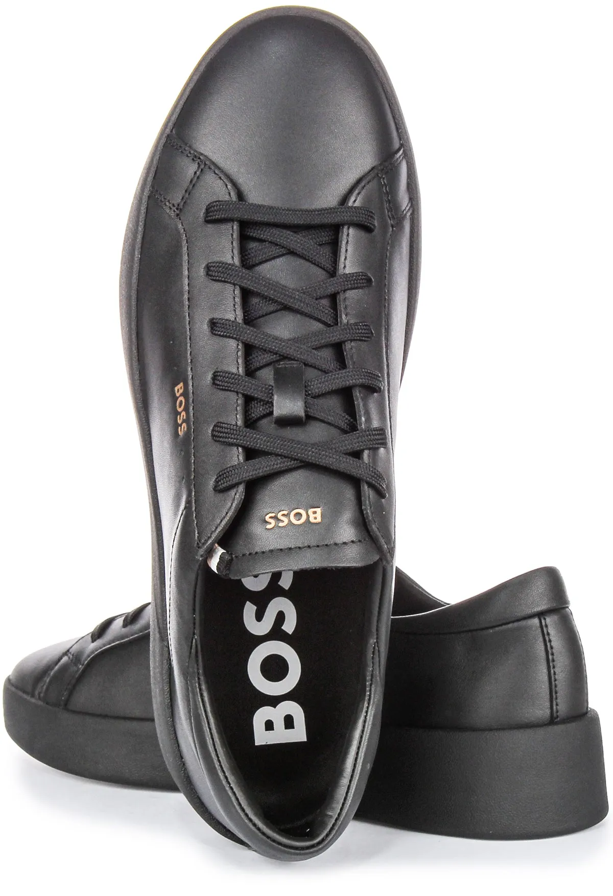 Breath Core Boss Belwar Tennis Leather In Black For Men