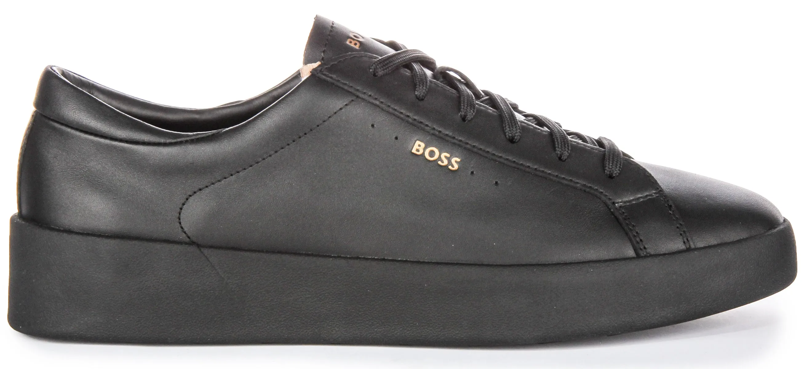 Breath Core Boss Belwar Tennis Leather In Black For Men
