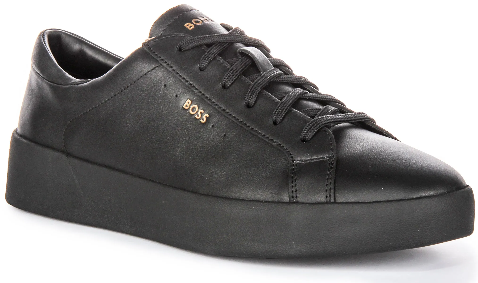 Sprint Ready Studio Wear Boss Belwar Tennis Leather In Black For Men