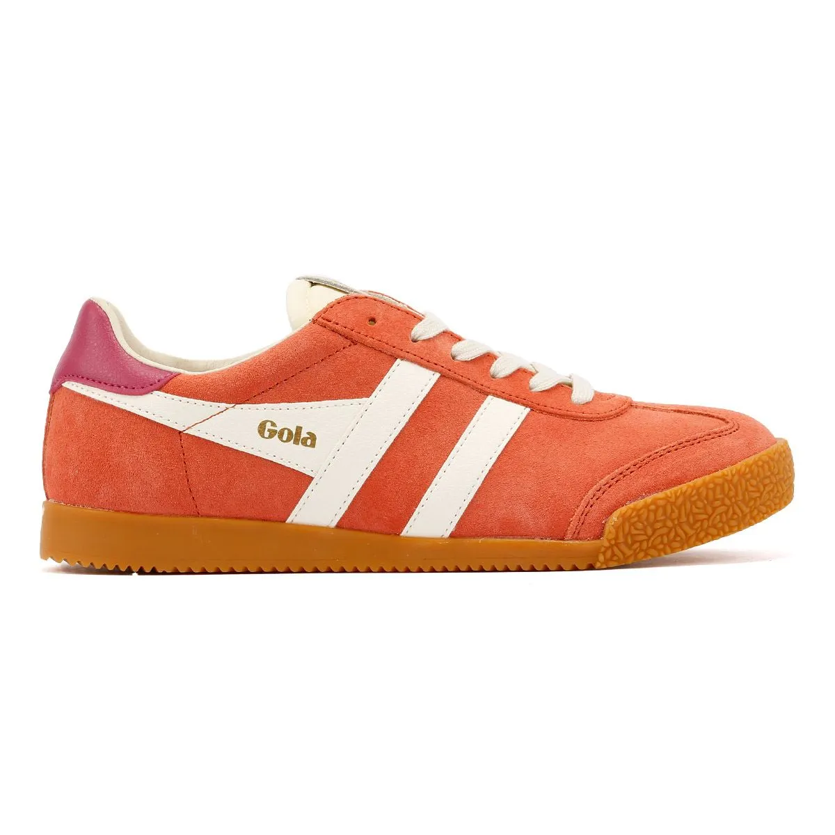 Breath Lock Gola Elan Suede Women's Hot Coral/Off White/ Fuchsia Trainers