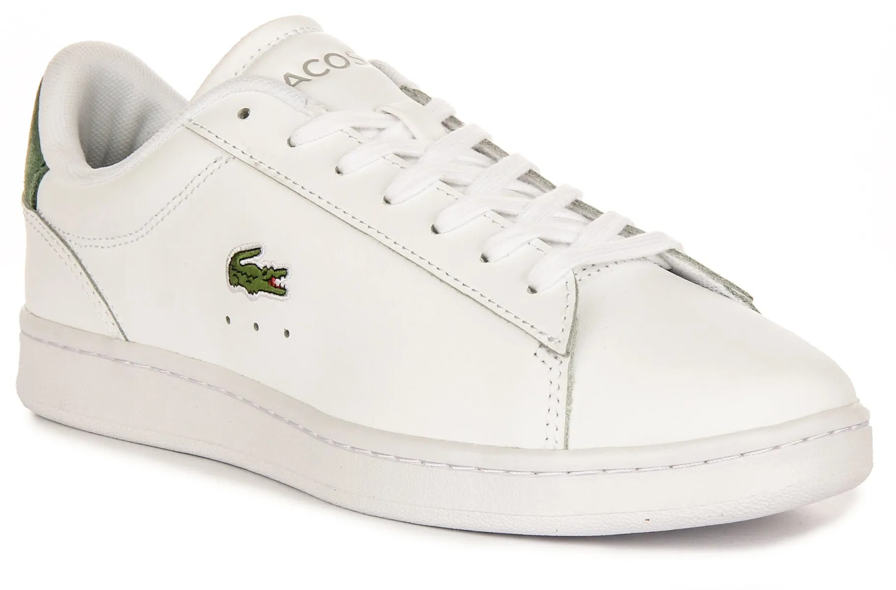 Lacoste Carnaby Set In White Green For Men Streamlined Shock Cushion