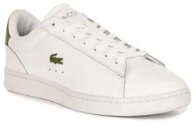 Lacoste Carnaby Set In White Green For Men Streamlined Shock Cushion