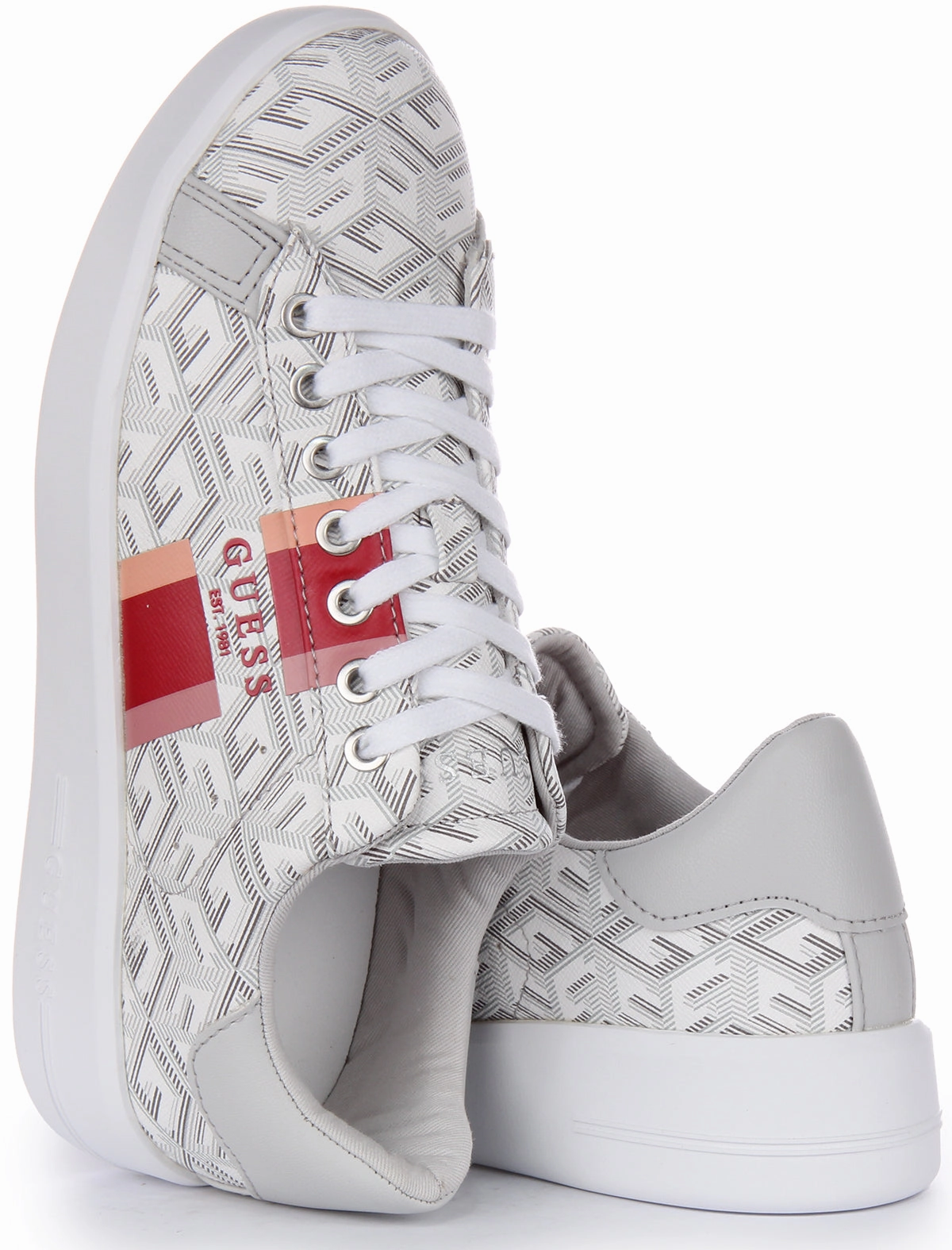 Breath Flow Guess Reyhana G Cube Trainer In Stone For Women