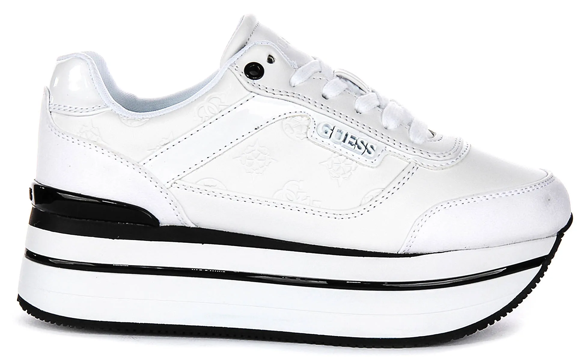 Breathable Guess Hansin Platform Sneakers In White For Women