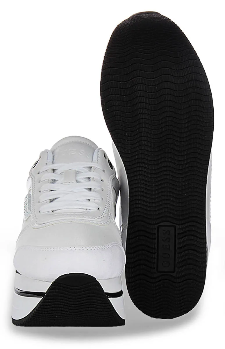 Breathable Guess Hansin Platform Sneakers In White For Women