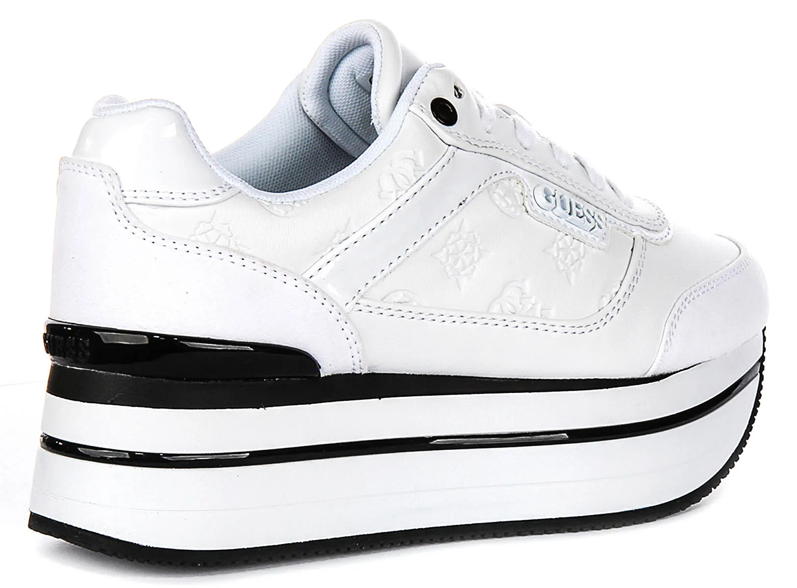 Breathable Guess Hansin Platform Sneakers In White For Women