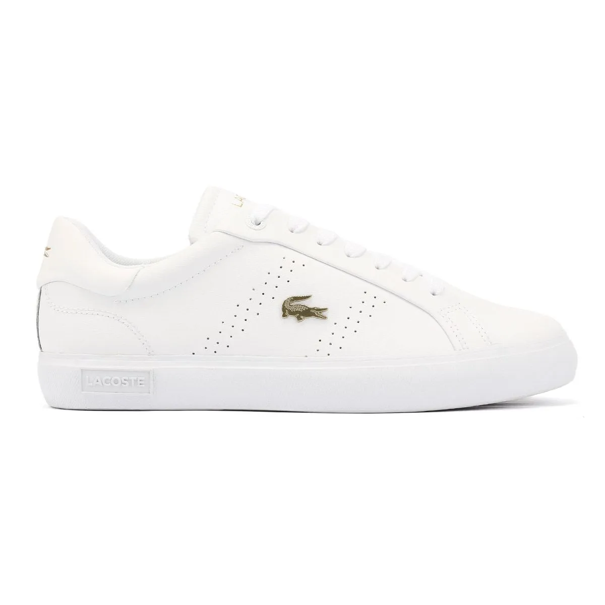 Breathable Lacoste Powercourt 2.0 Leather Women's White Trainers