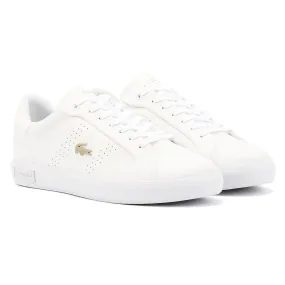 Lacoste Powercourt 2.0 Leather Women's White Trainers Quick Start core strength